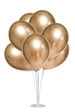 Standlı Metalik Altın Balon Seti prts7796