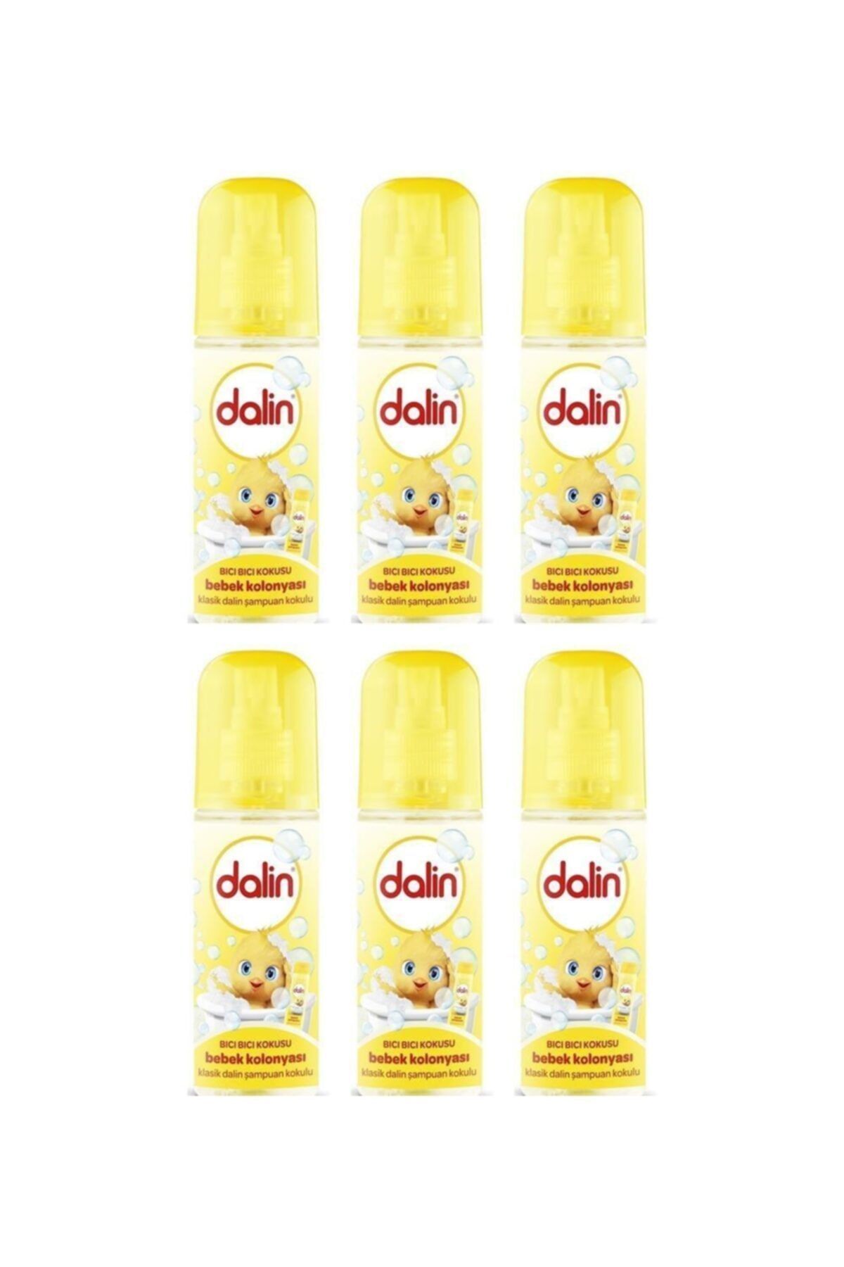 اسپری ادکلن بچه 150 میلی لیتری 6 بسته بویی Bıcı Bıcı Dalin