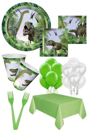 24 Kişilik Jurassic Doğum Günü Parti Seti, Dinozor Parti Temalı Kutlama Seti jurassik24
