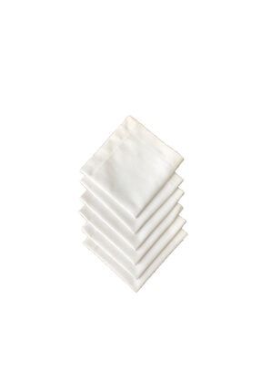Dertsiz Kumaş Servis Peçetesi 6'lı Set Beyaz 35x35setpeçete