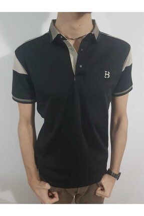 Siyah Çıtçıt Düğmeli Polo Yaka T-shirt BT200