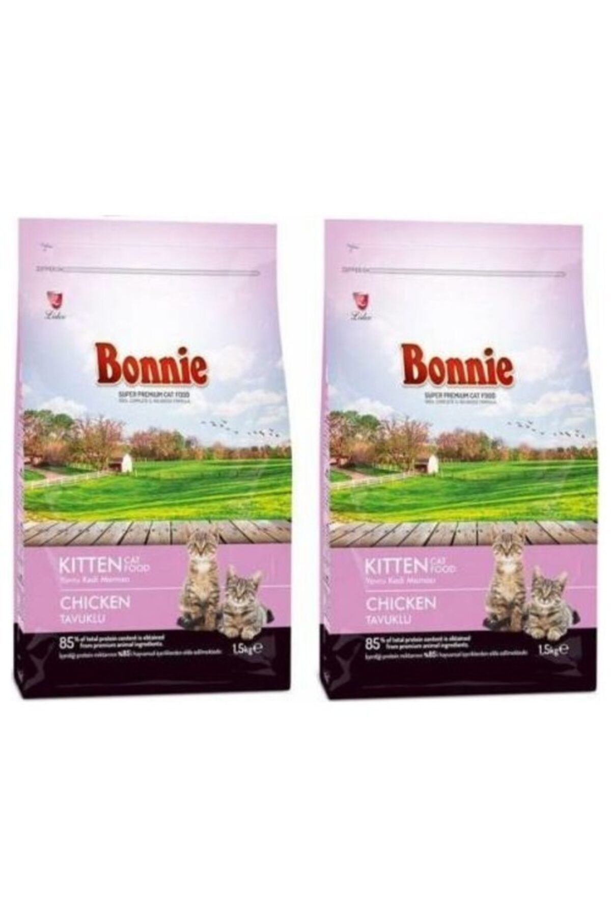 Bonnie Tavuklu Yavru Kedi Maması 1,5 kg X 2 Adet