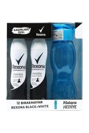 Kadın Deodorant Invisible Black & White 2 X 150 ml + Su Matarası Hediyeli 8690637834738744