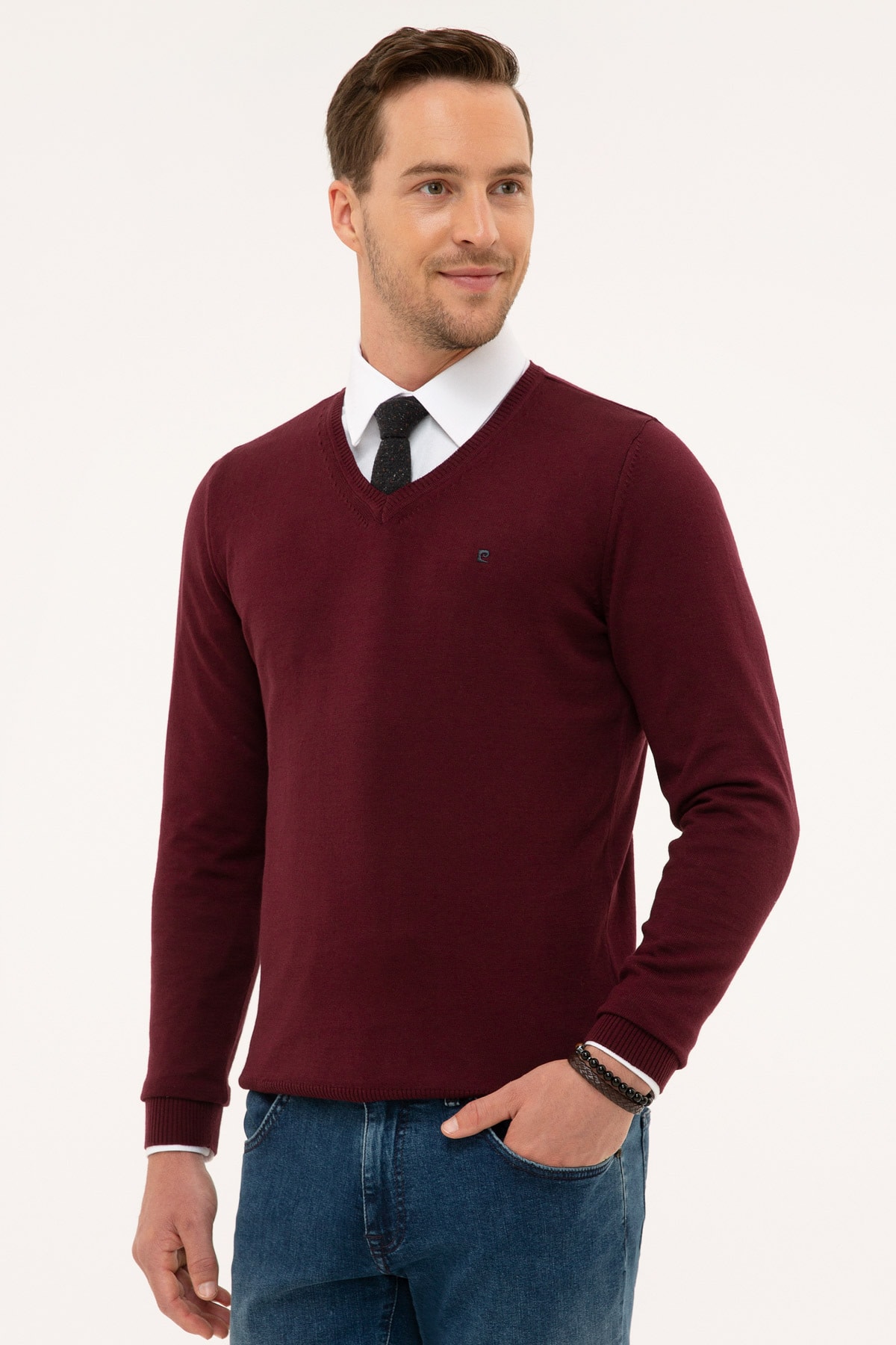 پلیور مردانه راسته آستین استاندارد | پیر کاردین Pierre Cardin G021SZ0TK.000.1171062 - تصویر 3