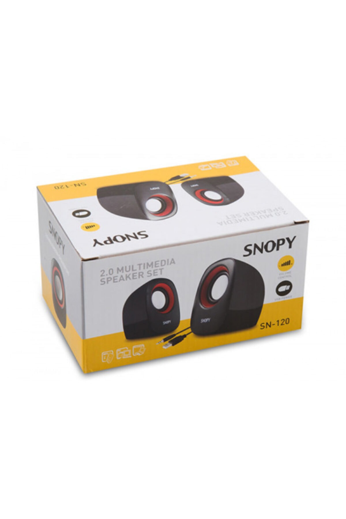 Sn-120 1+1 Masa Üstü Usb Speaker (siyah-kırmızı) 5