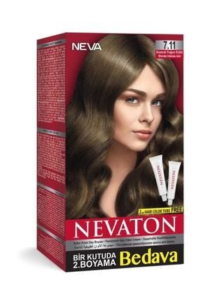 Set Saç Boyası Bir Kutuda 2 Boyama 7.11 Kumral Yoğun Küllü 8698636614795
