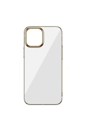 Glitter Case Iphone 12 Mini 5.4 Şeffaf Lüx Silikon Kılıf Soft Tpu Kılıf Gold 33224