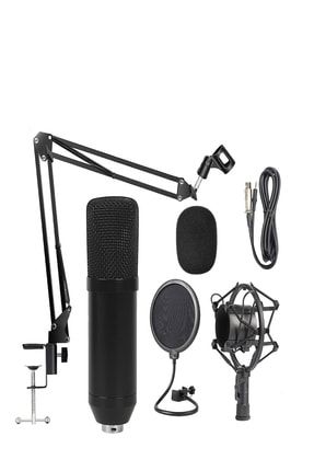 Profesyonel Stüdyo Kayıt Youtuber Mikrofon Seti + Stand + Pop Filtre Bm800 Siyah 829652965965