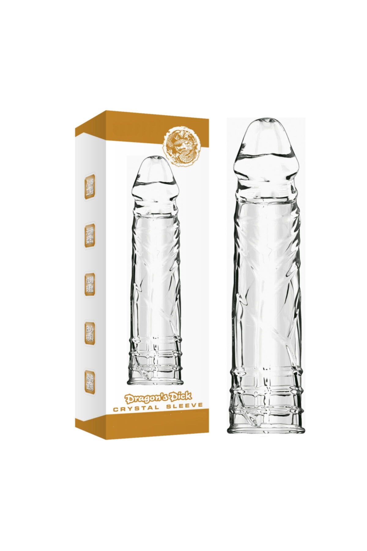 Damarlı Dolgulu Uzatmalı Silikon Penis Kılıfı 16 Cm 3