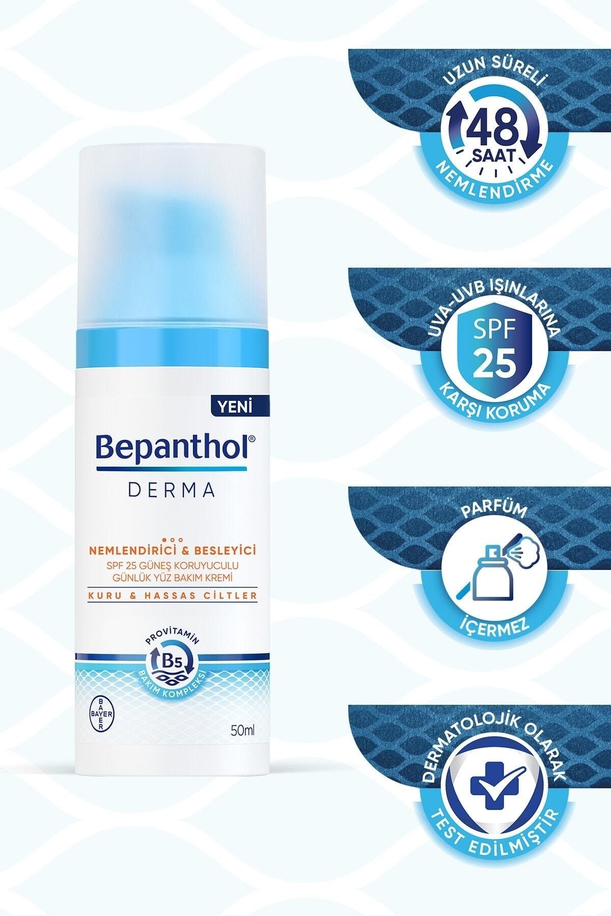 کرم صورت برای مرطوب کننده DERMA و تغذیه پوست خشک حساس 50 میل .. NEHR1535 Bepanthol