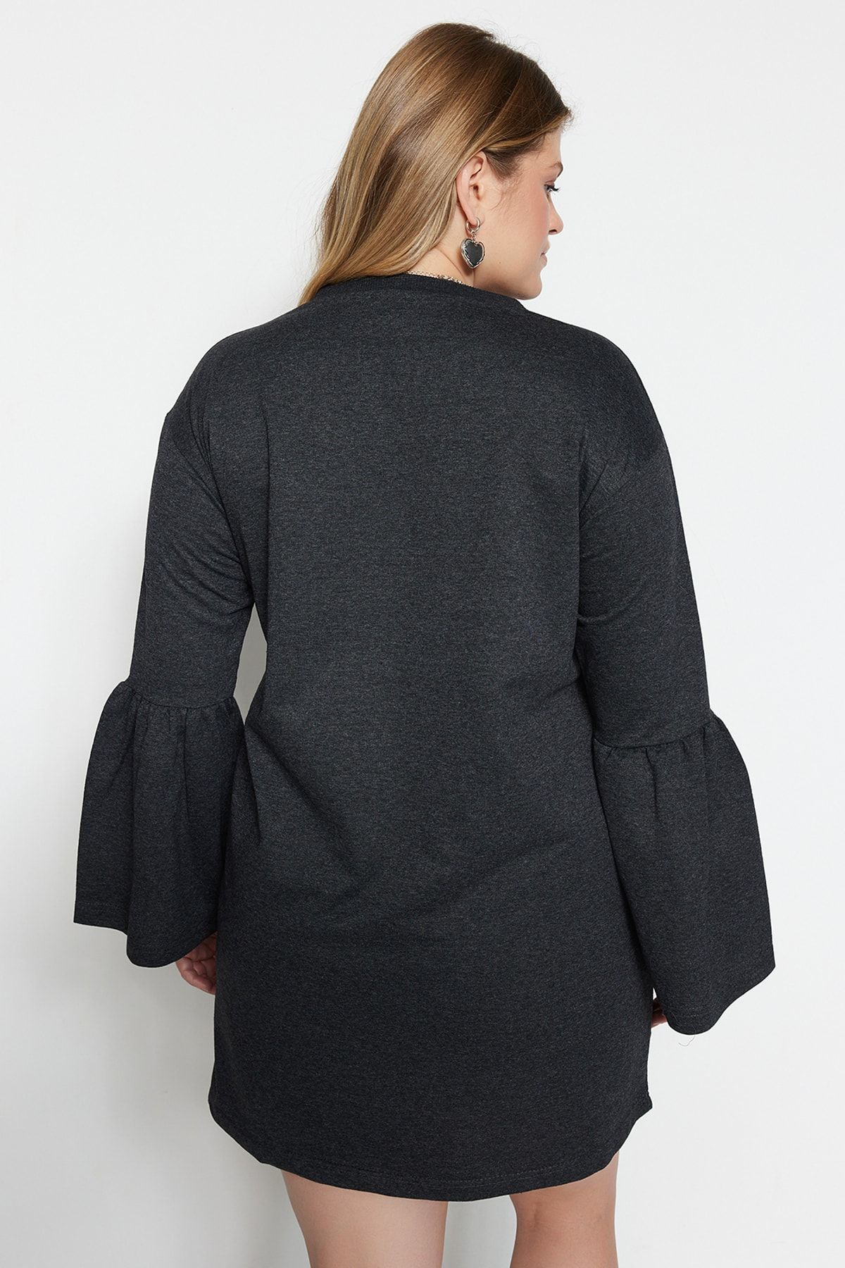 Trendyol Curve Plus Size Dress Black Shift Trendyol