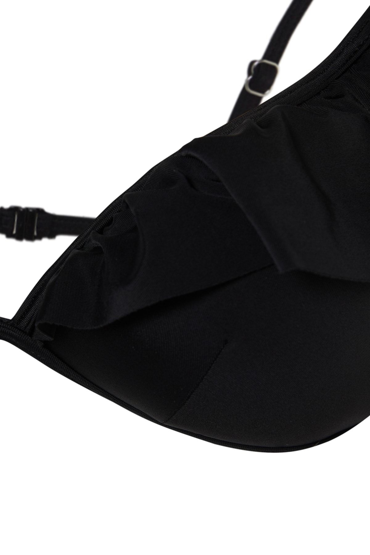 Trendyol Collection-Schwarzes Triangel-Bikinioberteil mit Volant TBESS20BU0157 7