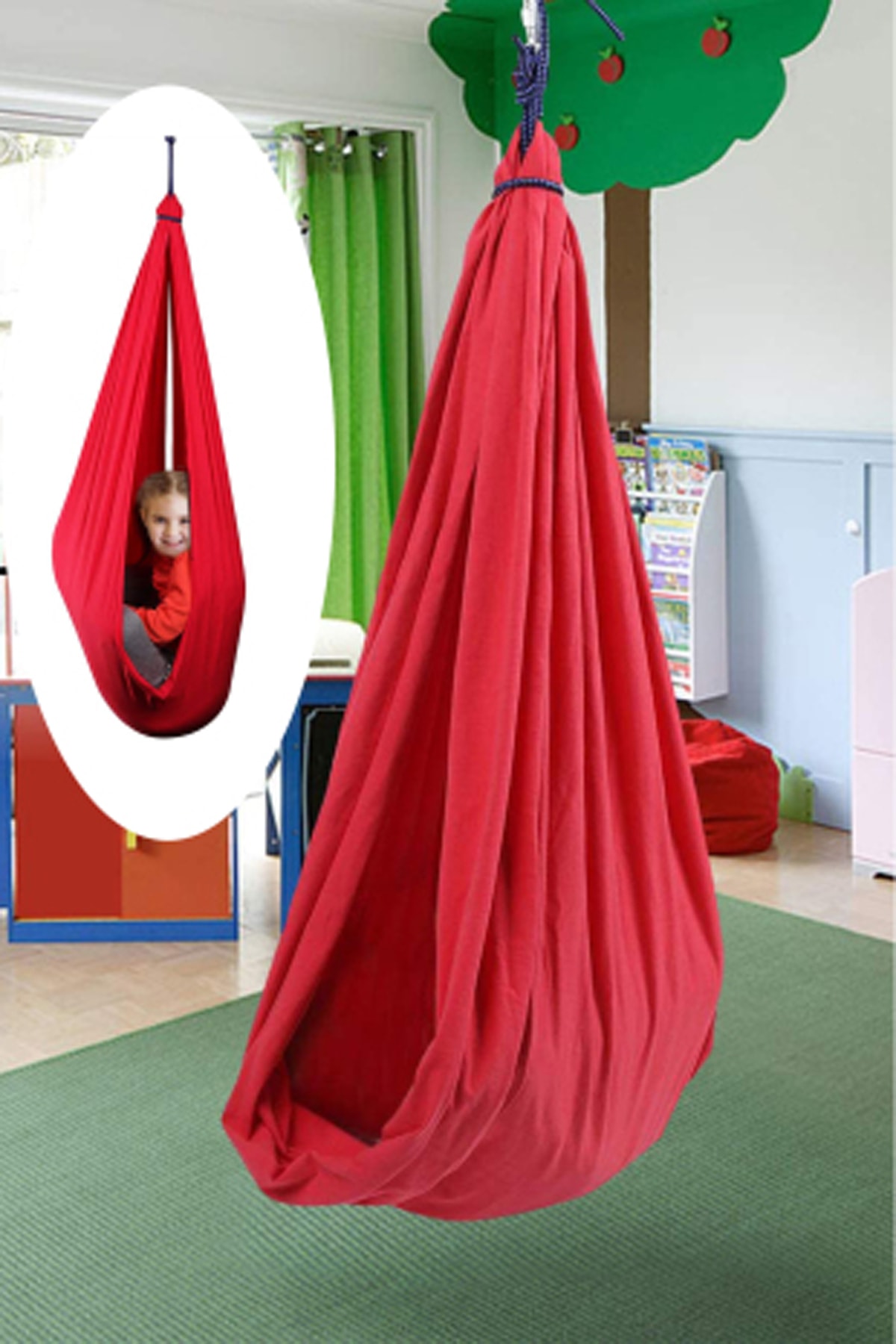 Nurnivus Yoga Swing Salıncak Duyusal Salıncak Çocuk Aktivite Jimlastik Gelişim Hamak Salıncağı fotoğrafı 5 (önizleme)