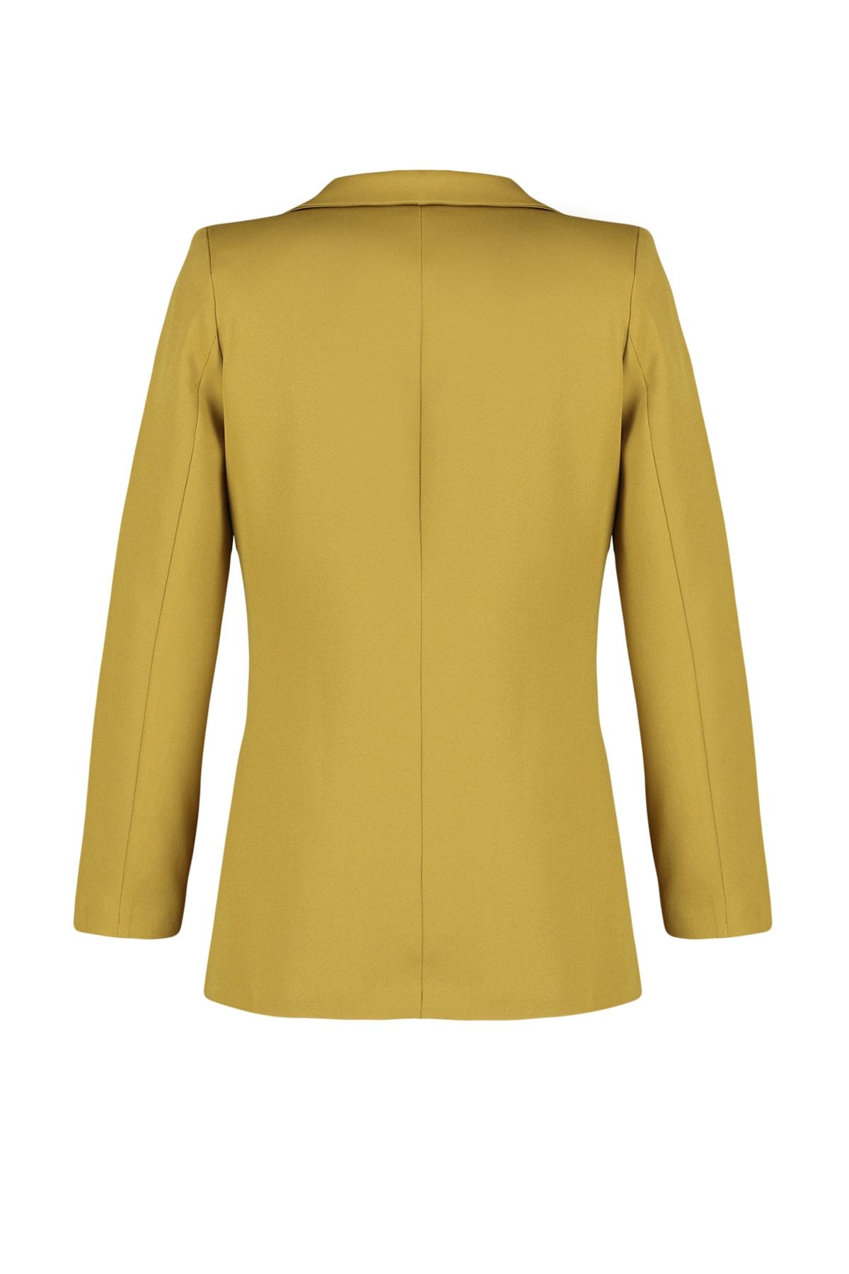 Trendyol Collection-Light Brown Regular Lined Double Breasted Closure Button Detailed Woven Blazer Jacket TWOAW21CE0264 8