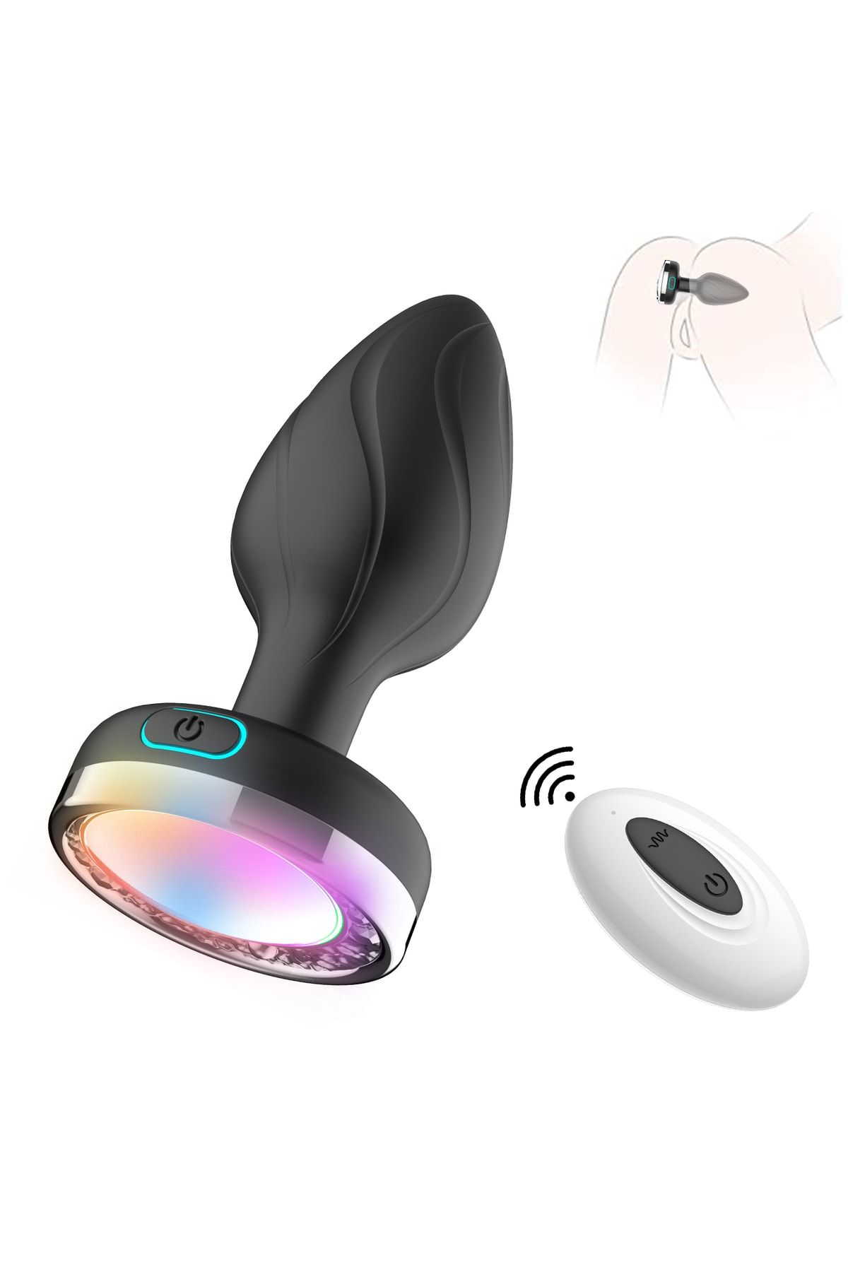 Carmine Wireless Kumandalı Led Işıklı 10 Modlu Su Geçirmez Titreşimli Anal  Plu VibratörFiyatı, Yorumları - Trendyol