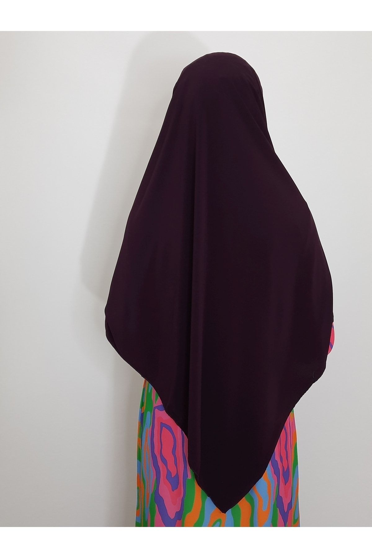 erasra class-Ready Suffle Bagged Practical Cape Large Scarf Khimar Plum Color 5