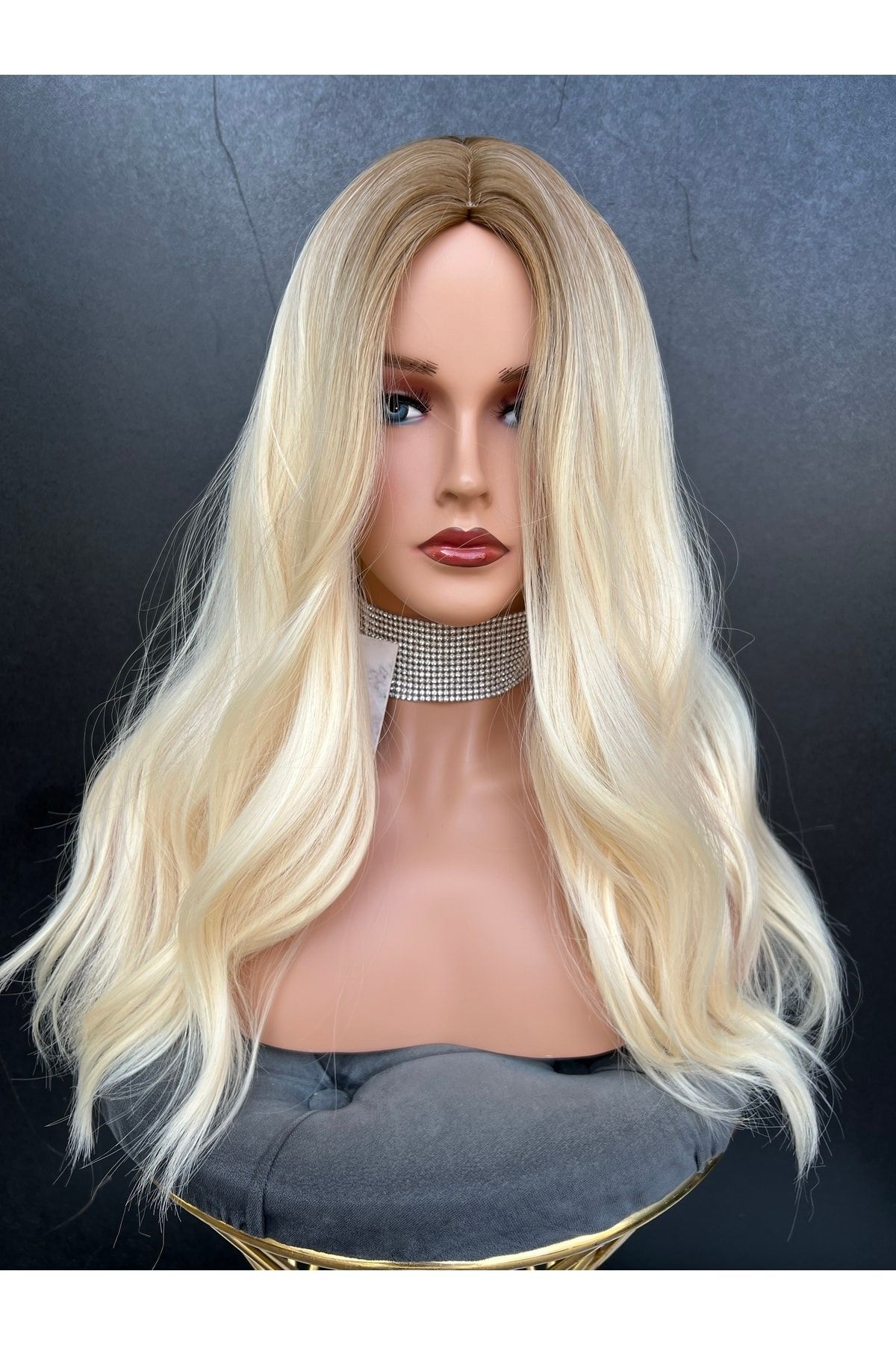 REMY HAİR Exclusive Luxury Kumral Platin Sarısı Ombreli Peruk