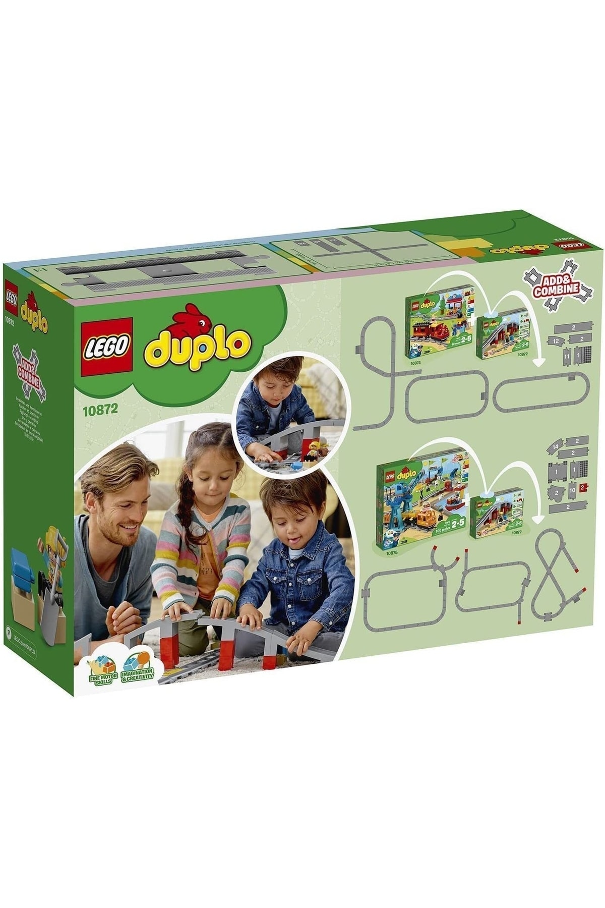 پل قطار دوبلو و ریل‌ها ۱۰۸۷۲ – مجموعه ساختنی اسباب‌بازی برای کودکان (۲۶ تکه)