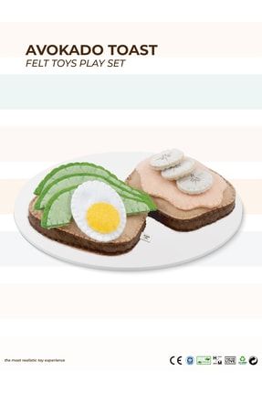 Keçe Oyuncak - Avokado Tost Oyun Seti - Felt Toys - %100 El Yapımı MTHRTYSKHV0101