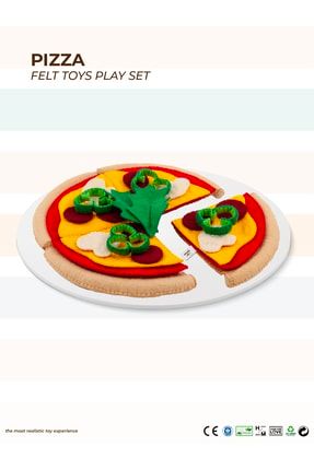 Keçe Oyuncak - Pizza Yemek Oyun Seti - Felt Toys - %100 El Yapımı MTHRTYSYMK0403