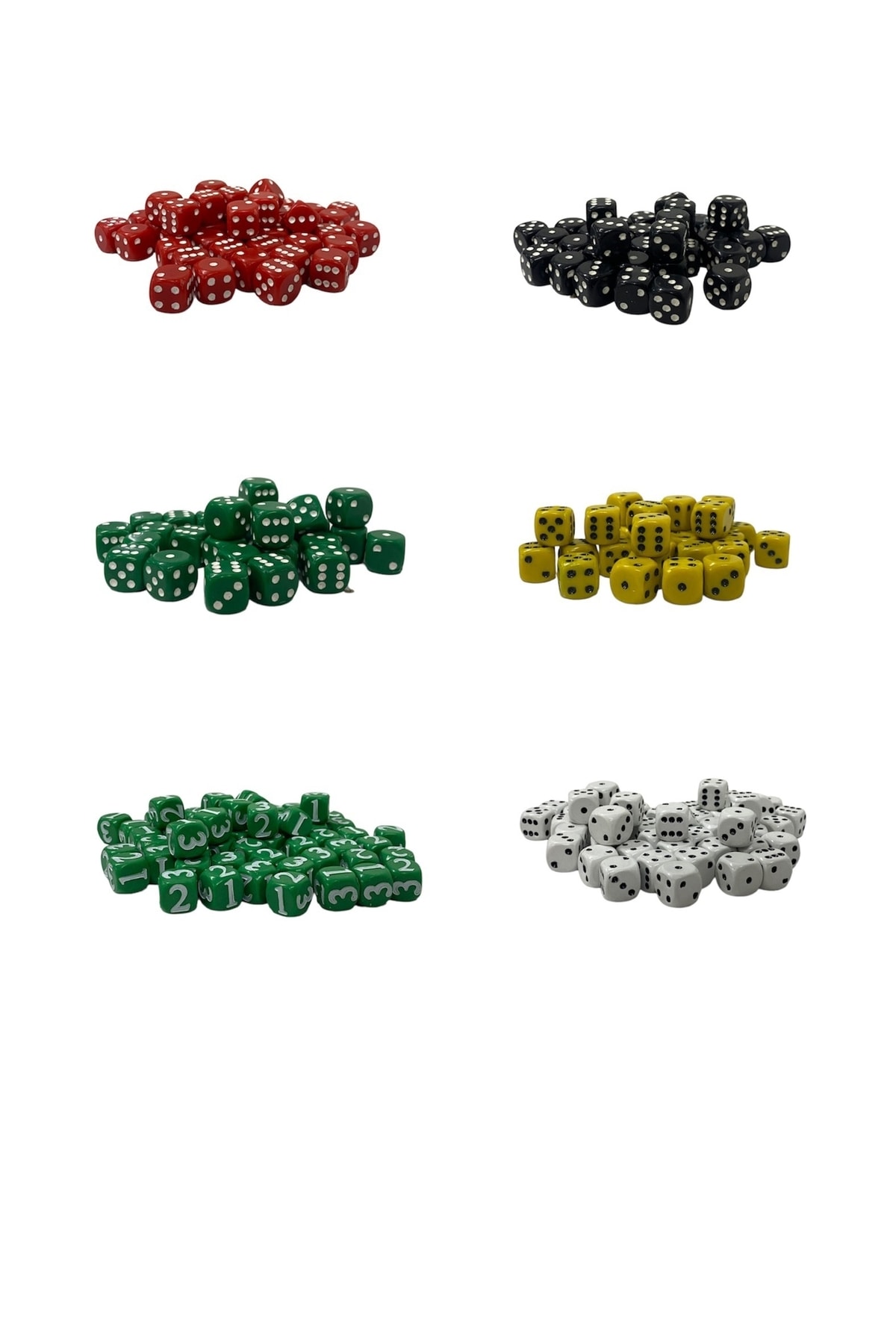 Dolunay Okey Zarı,16 Mm Oyun Zarı - 40 Adet