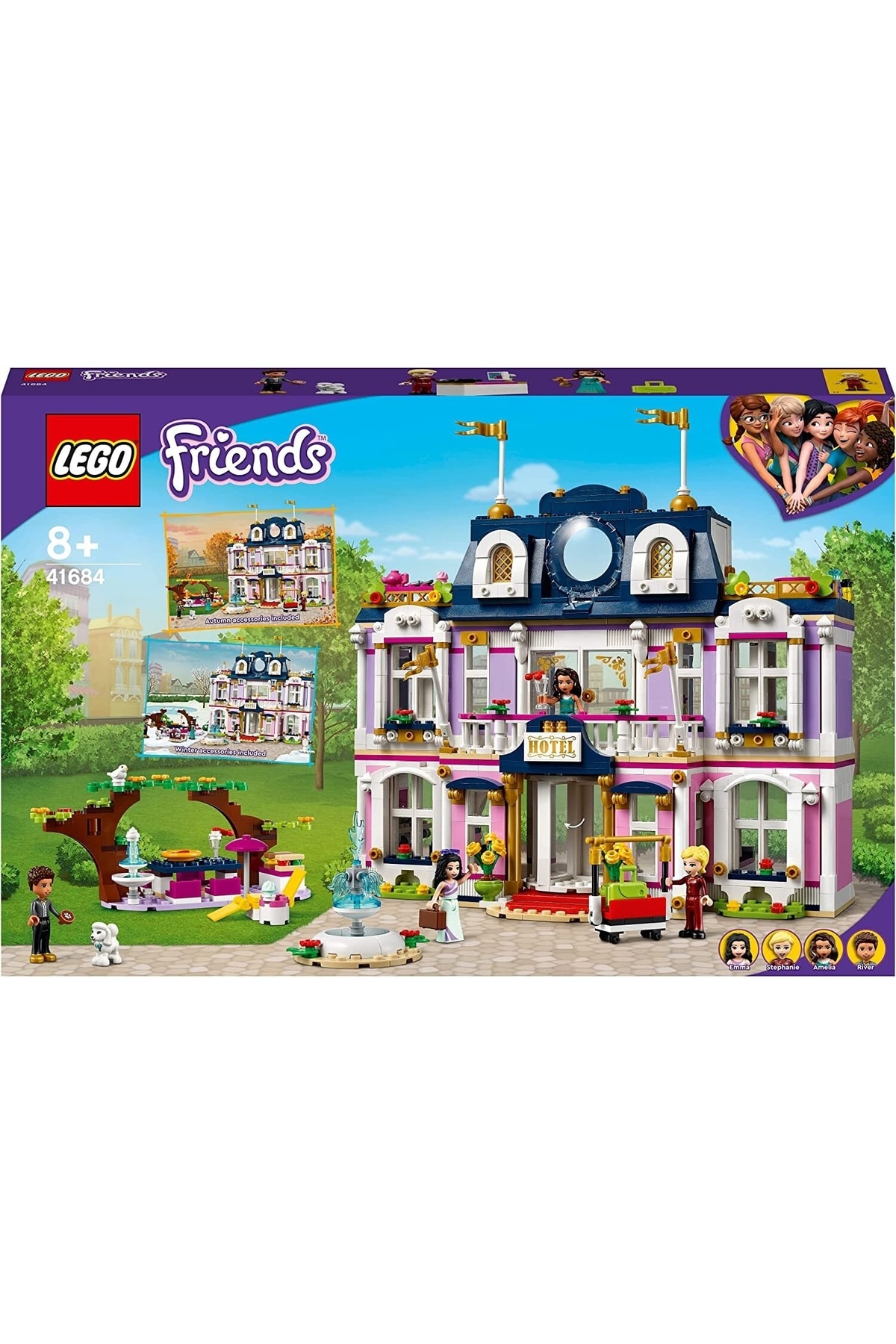 ® هتل بزرگ فرندز هارتلیک سیتی ۴۱۶۸۴ – عروسکهای مینی اِما، استفانی، ریور و آملیا