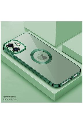 Iphone 11 Uyumlu Kılıf Silikon Kılıf Yeşil 3572-m350