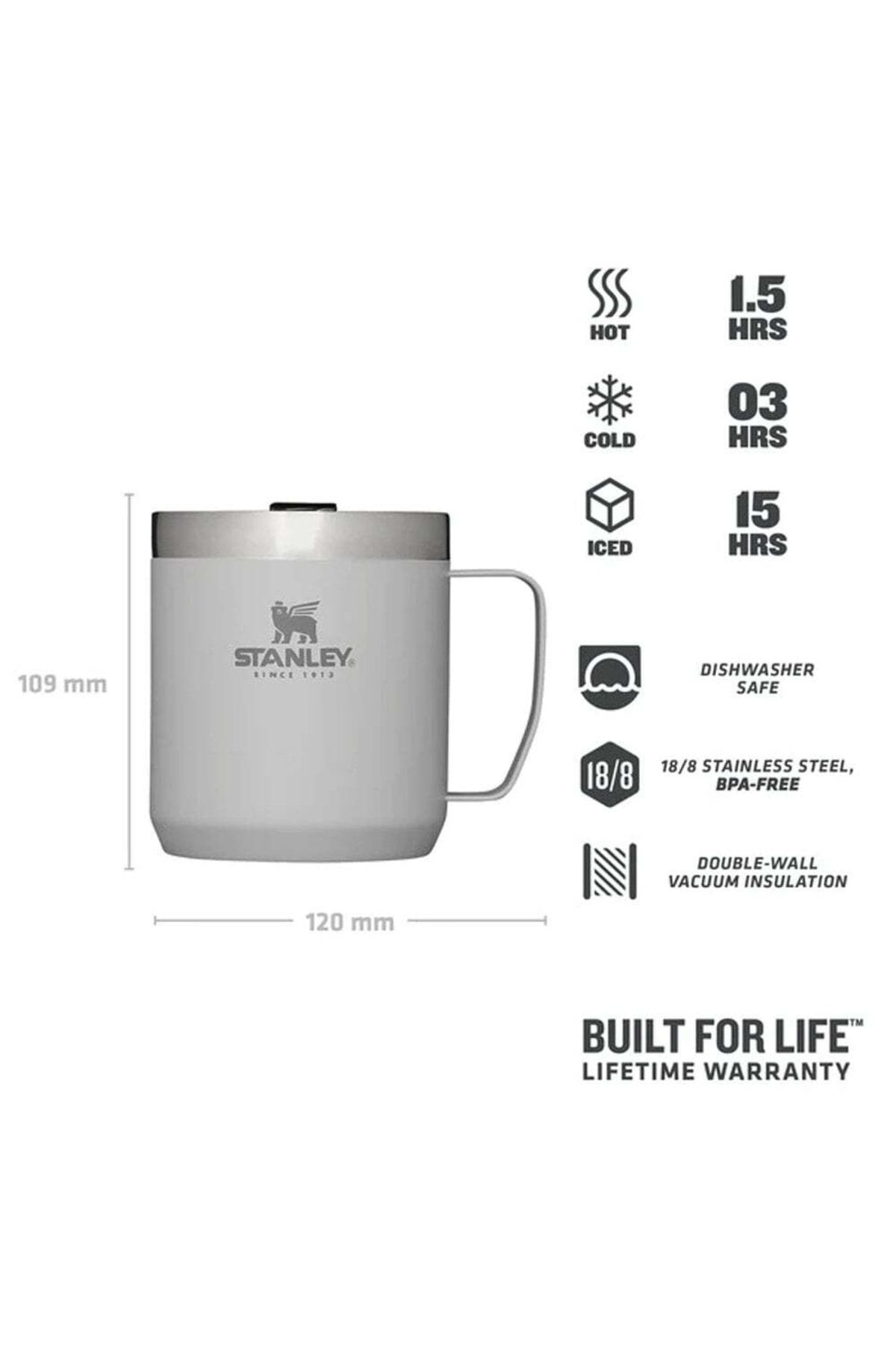 لیوان قمقمه استنلس استیل کلاسیک 0.35 لیتری سفید استنلی Stanley