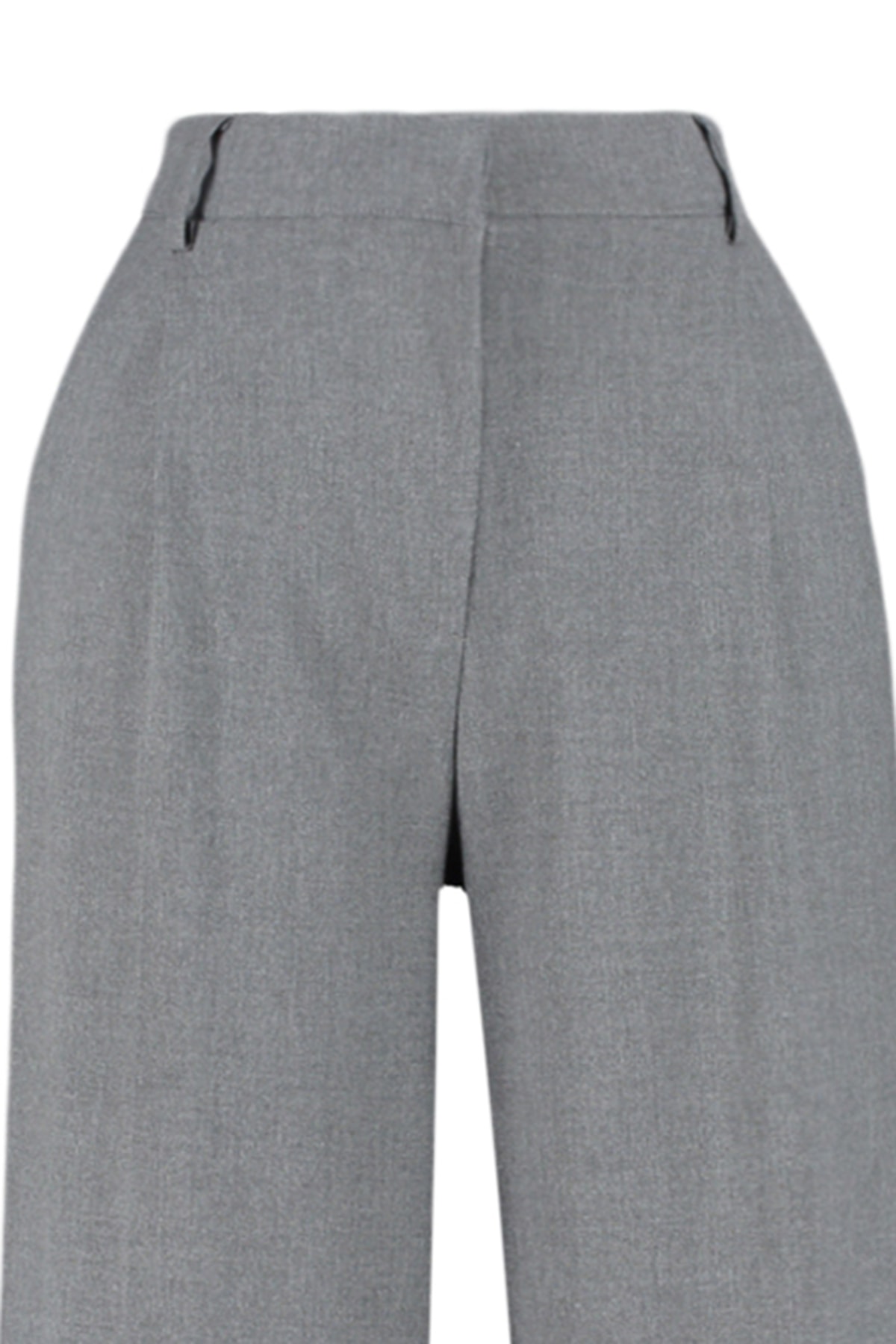 Trendyolmilla  Antrasit Palazzo/Extra Geniş Paça Dokuma Kumaş Pantolon TWOSS23PL00062 Palazzo - Görsel 6