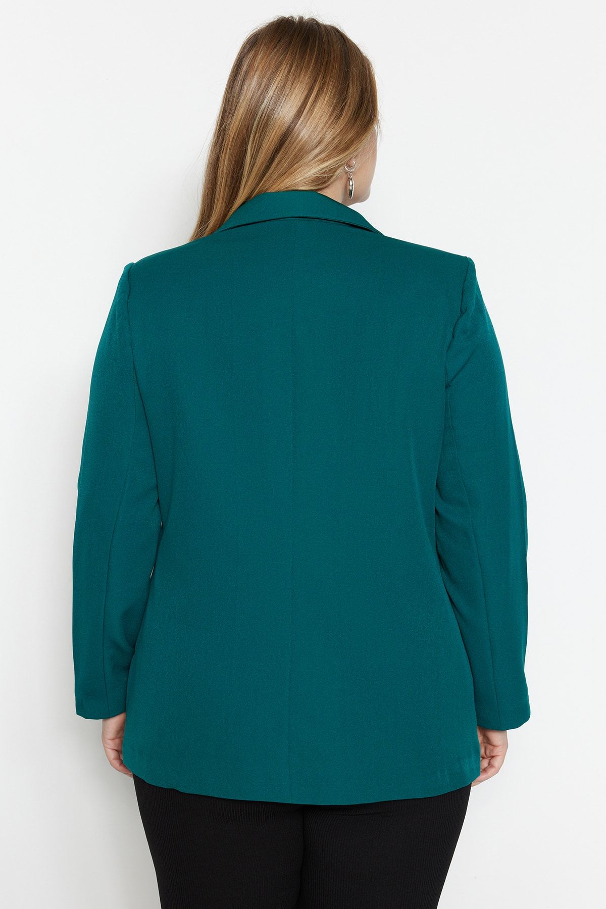 Trendyol Curve-Green Pocket Detailed Jacket TBBSS22CE0180 8