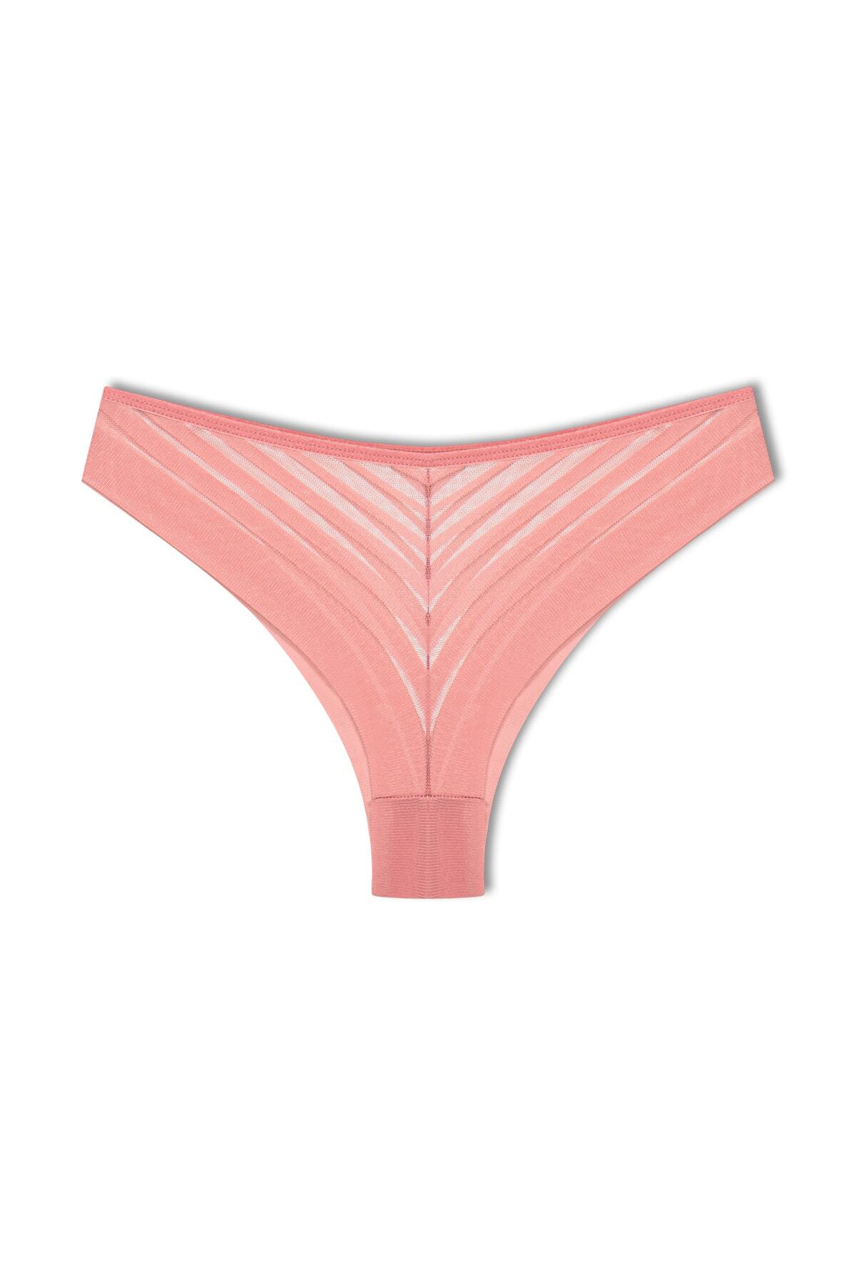 Mink Transparent Lace Brazilian Women's Panties
