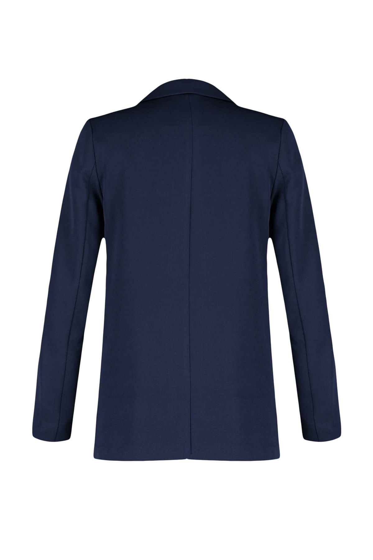 Trendyol Collection-Navy Blue Regular Gray Geometric Patterned Lined Single Button Pocket Woven Blazer Jacket Twoaw20Ce0316 8