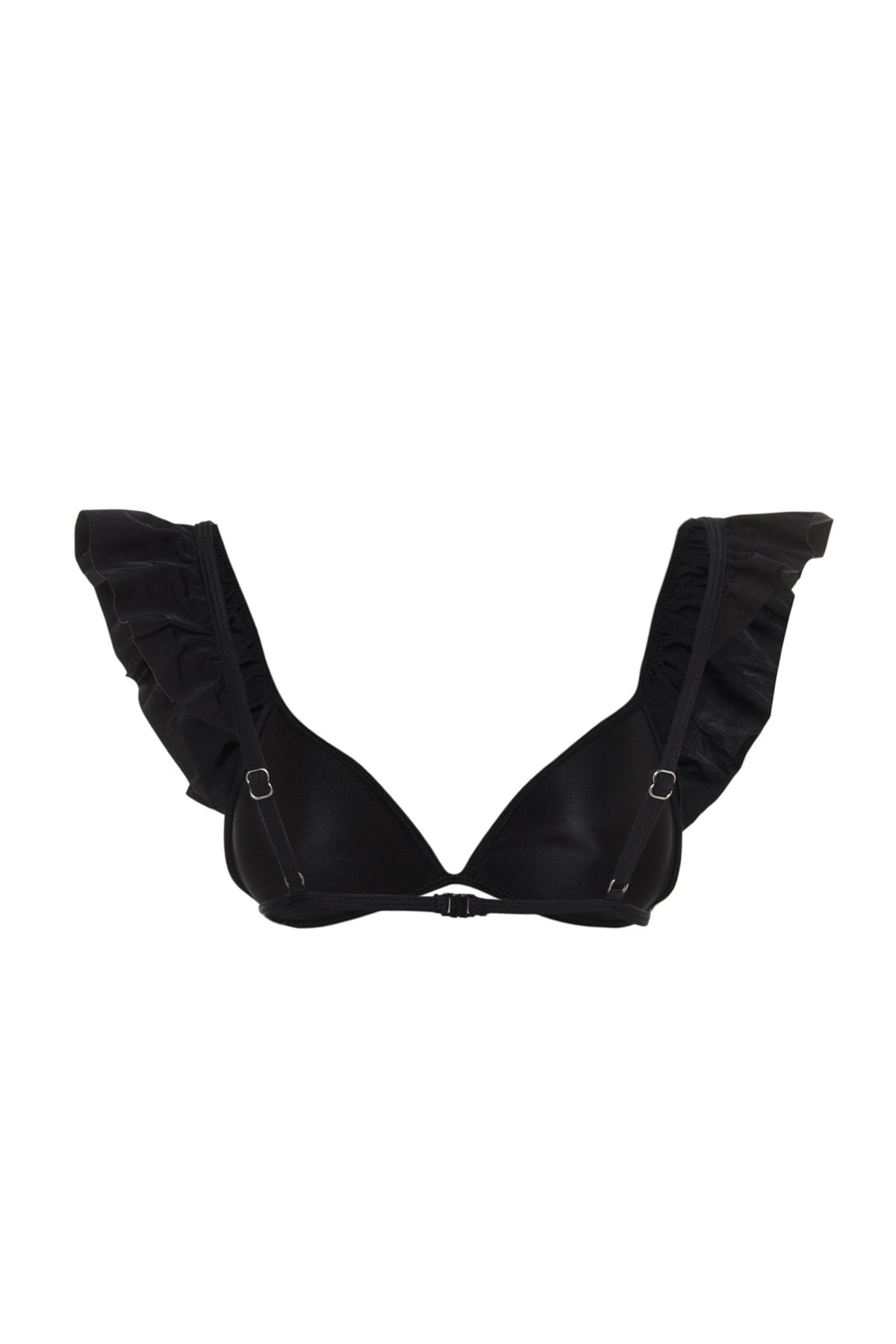 Trendyol Collection-Schwarzes Triangel-Bikinioberteil mit Volant TBESS20BU0157 8