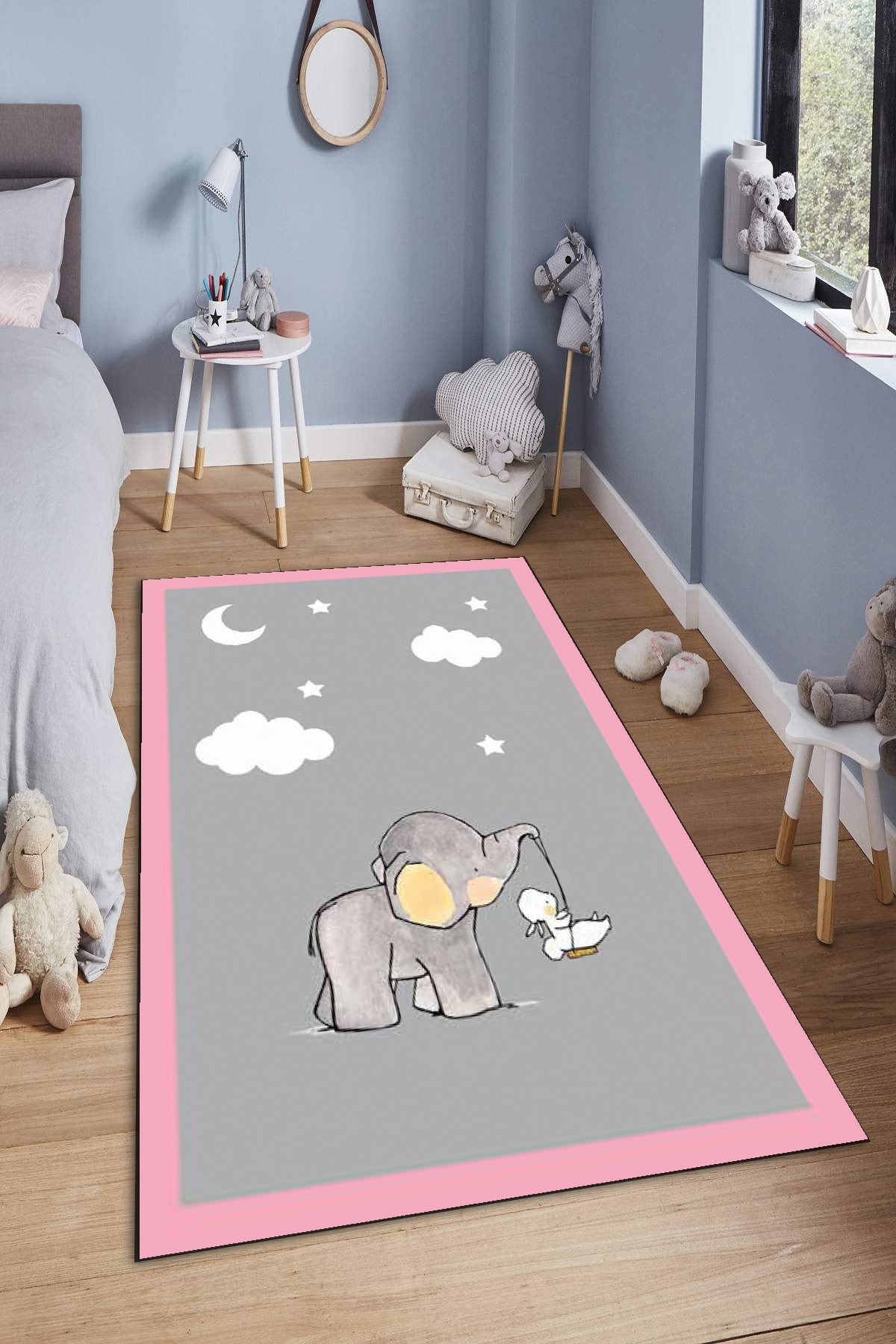 THEMODERNHANE Makinede Yıkanabilir Kaymaz Taban Leke Tutmaz Eğitici Bebek Ve Çocuk Odası Halısı Oyun Matı fotoğrafı 2 (önizleme)