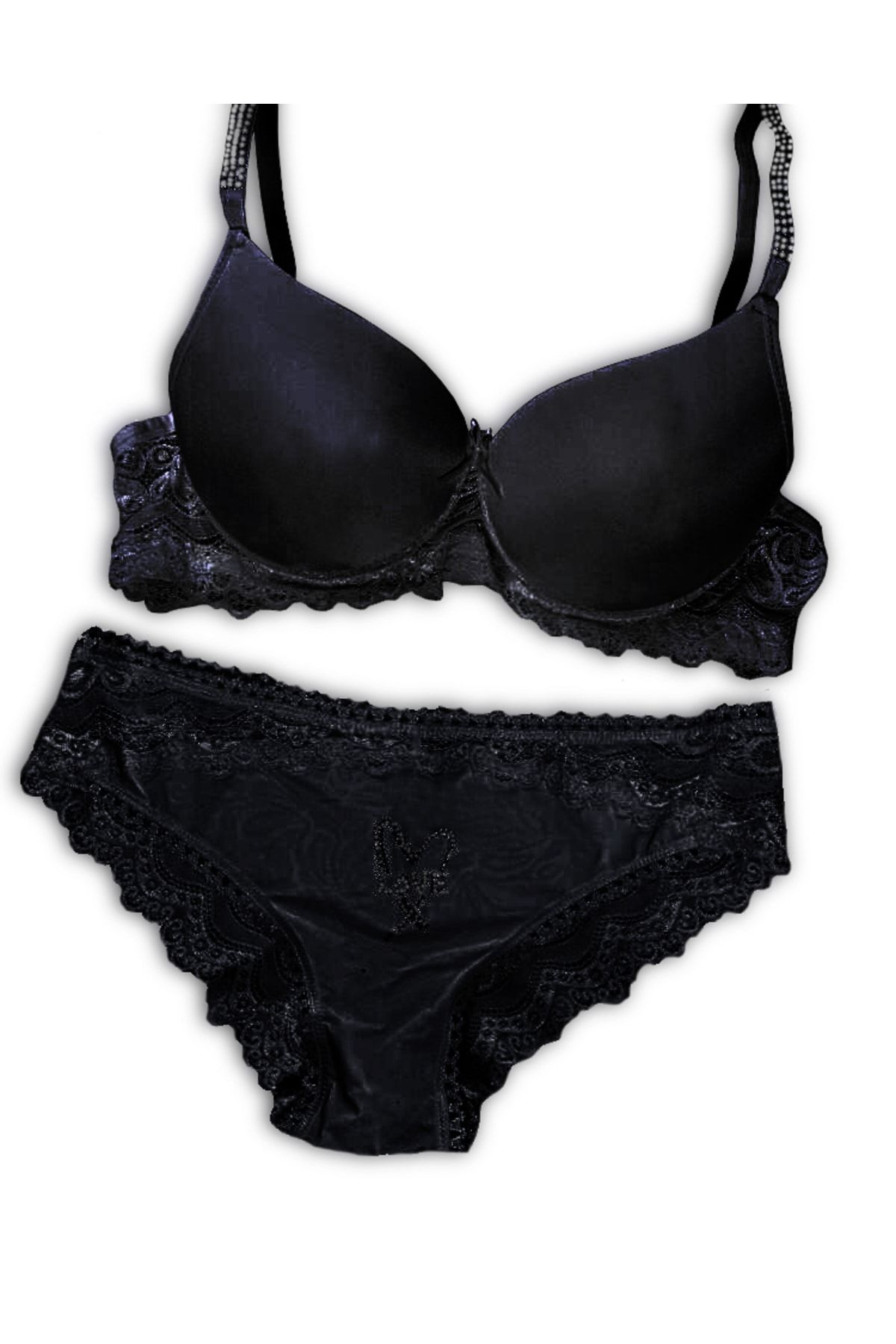 Tılsım Lingerie Ince Taşlı Askılı Sütyen Takım