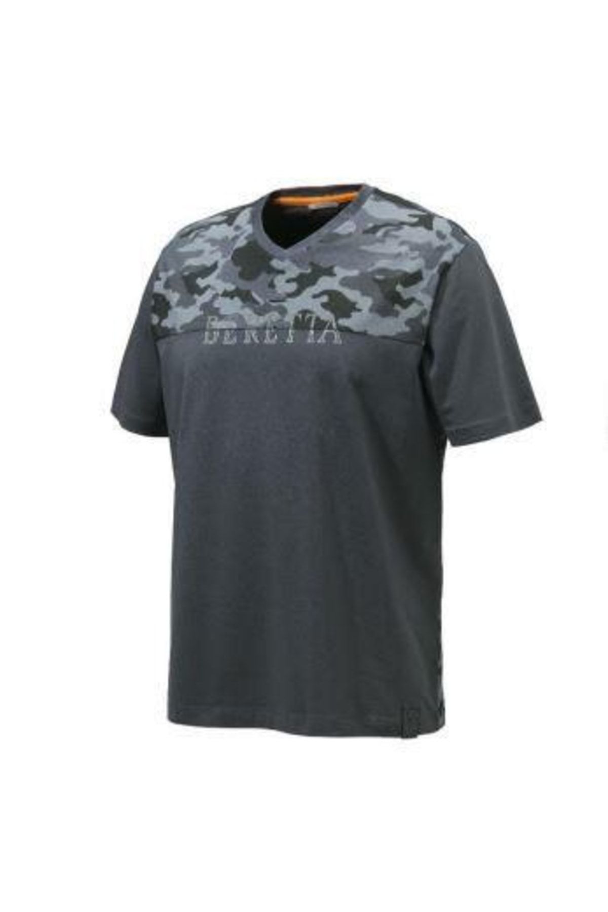 Beretta Camo Erkek T shirt Antrasit Large Erkek Giyim