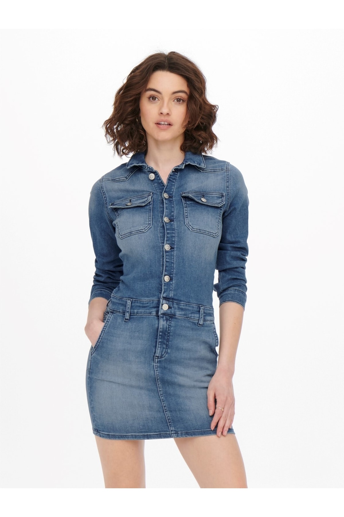 ONLATLAS SL DNM ZIP DRESS QYT main image 1