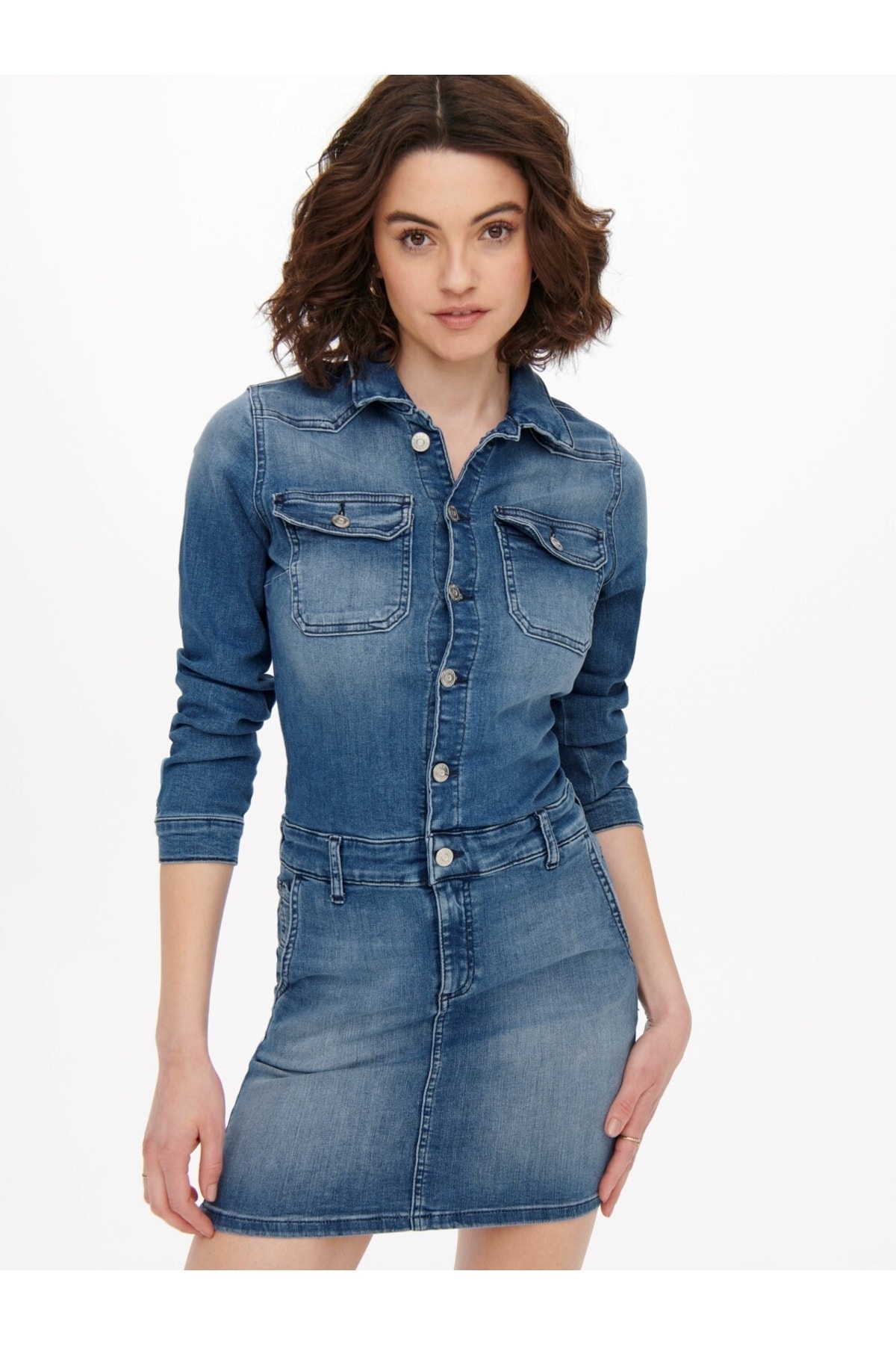 ONLY ONLRAYA SHIRT - Camicetta - light blue denim/carta da zucchero - Zalando