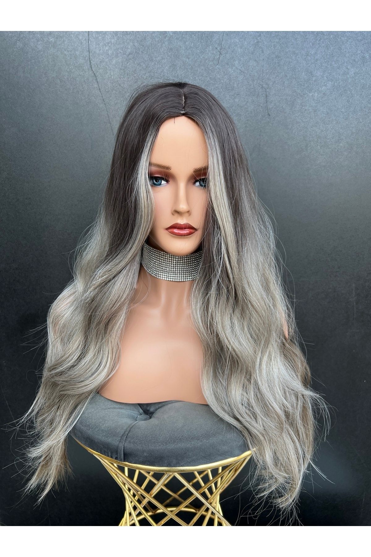REMY HAİR Exclusive Luxury Siyah Gri Peruk
