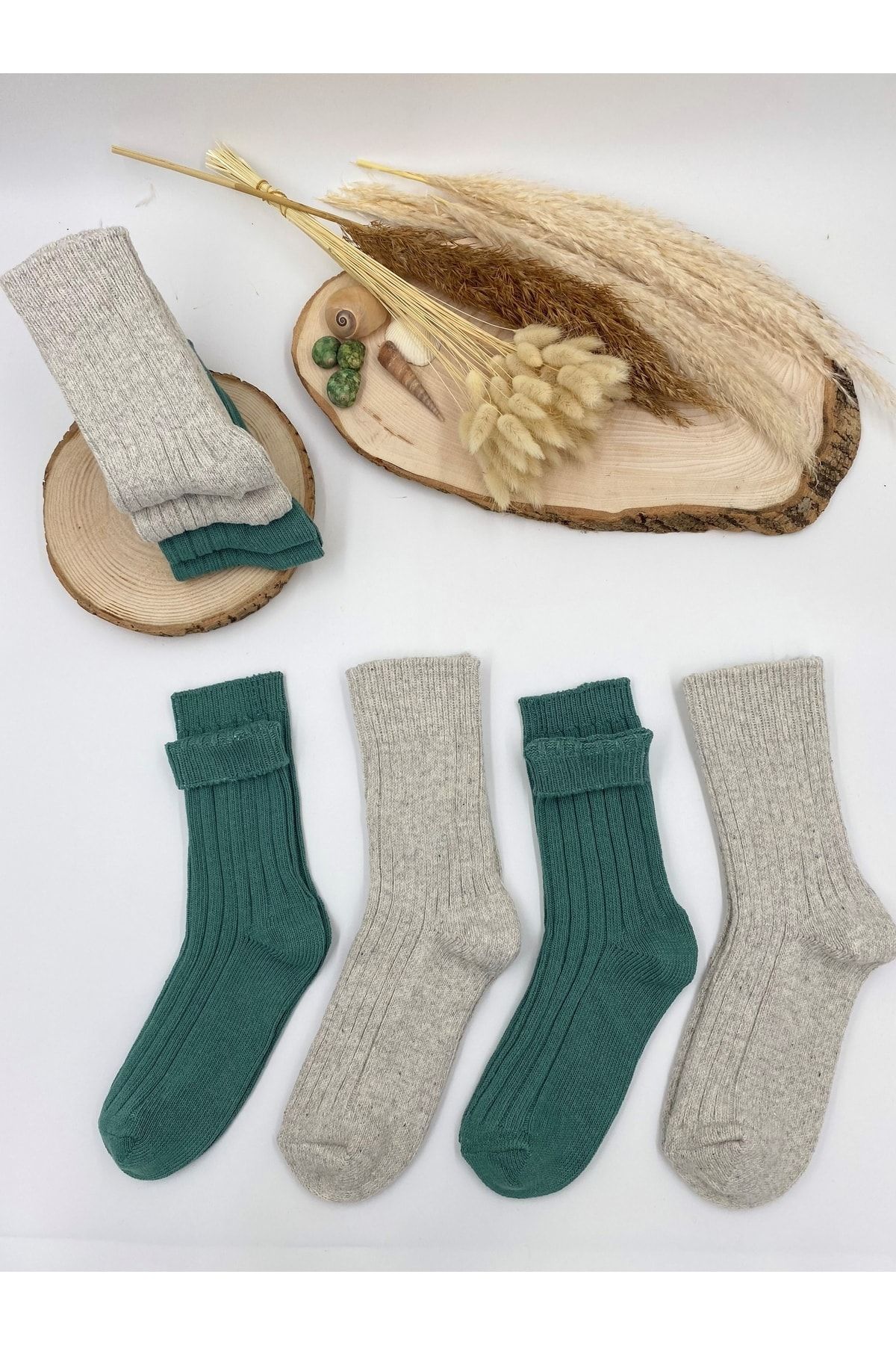 izaycollection Kalın Kışlık Unisex Ekstra Rahat 2'li Çorap