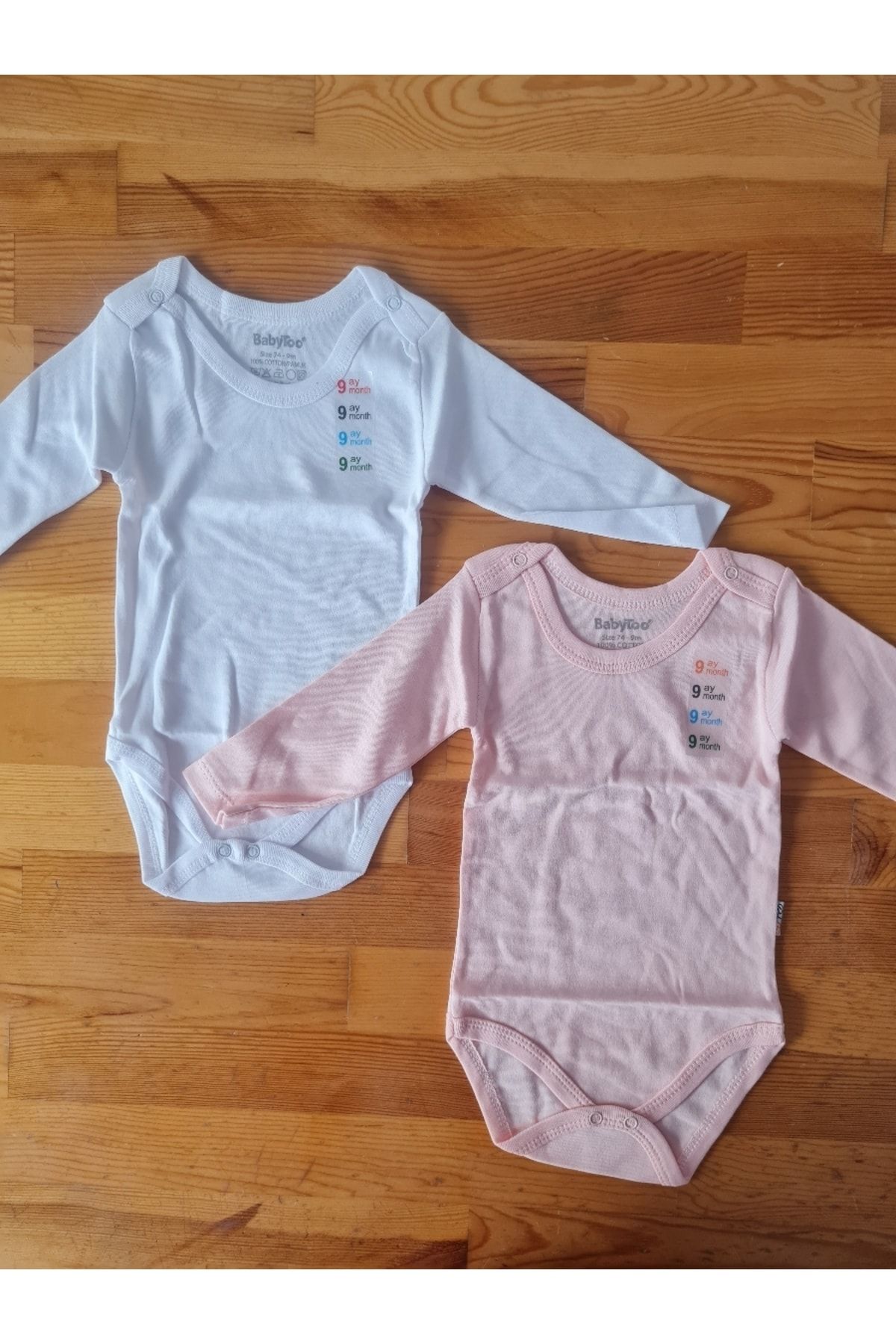 Cantaz Baby Kız Çoçuk Düz Renk Ikili Body