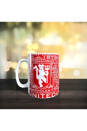 Manchester United Futbol Kulübü Efsaneleri Ve Logosu Premier Lig Baskılı Porselen Kupa Bardak CUP00224