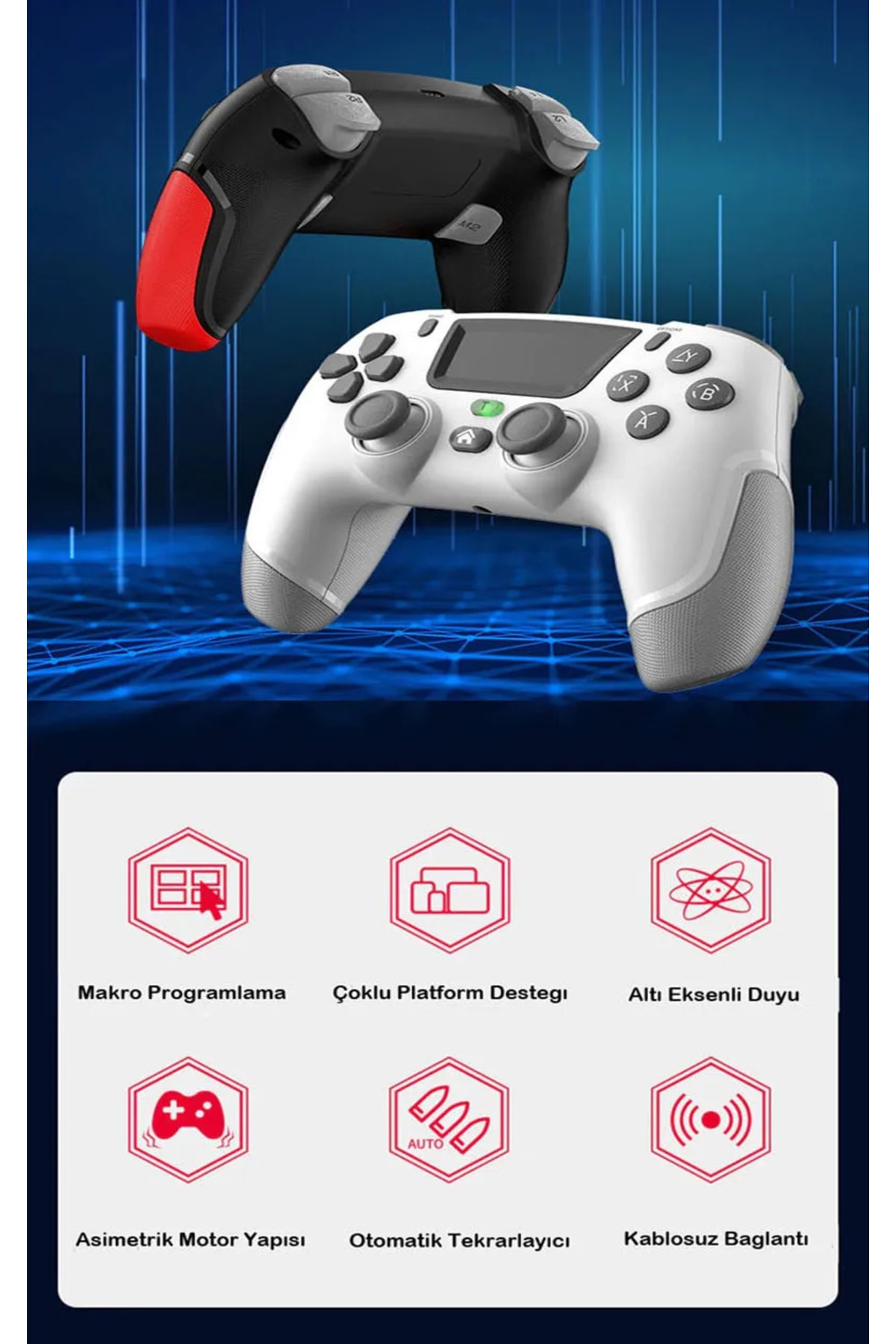 P06 Elite Bluetooth Gamepad Ps4 Ps3 Pc Uyumlu Switch Android Ios Uyumlu Oyun Kolu 2