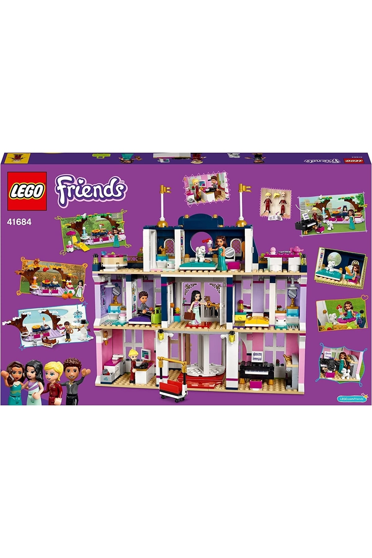 ® هتل بزرگ فرندز هارتلیک سیتی ۴۱۶۸۴ – عروسکهای مینی اِما، استفانی، ریور و آملیا