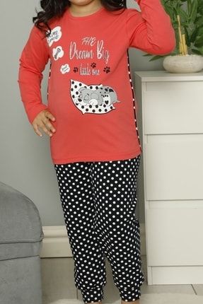Mercan Kız Çocuk Uzun Kollıu Pijama Takımı 85366