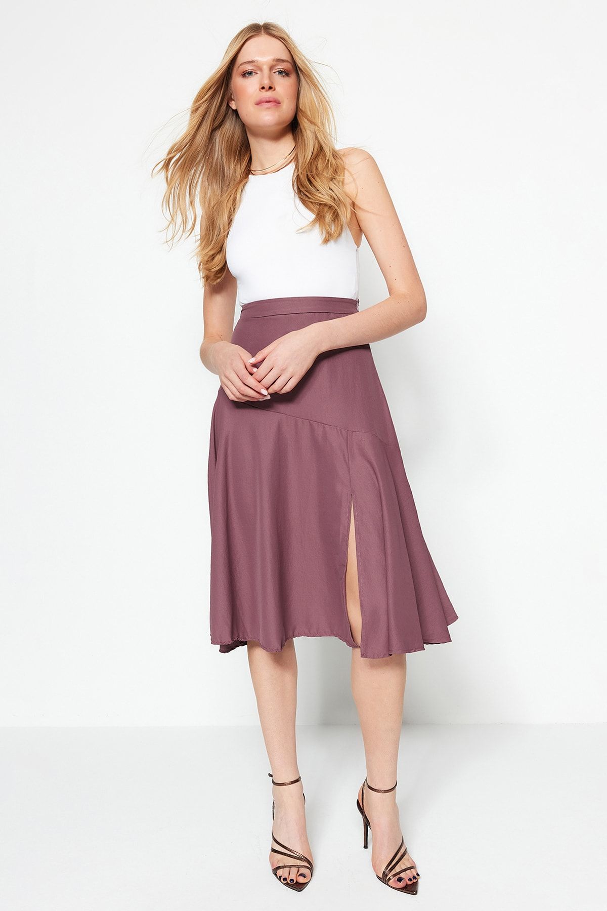 Trendyol Collection Rock Lila Midi