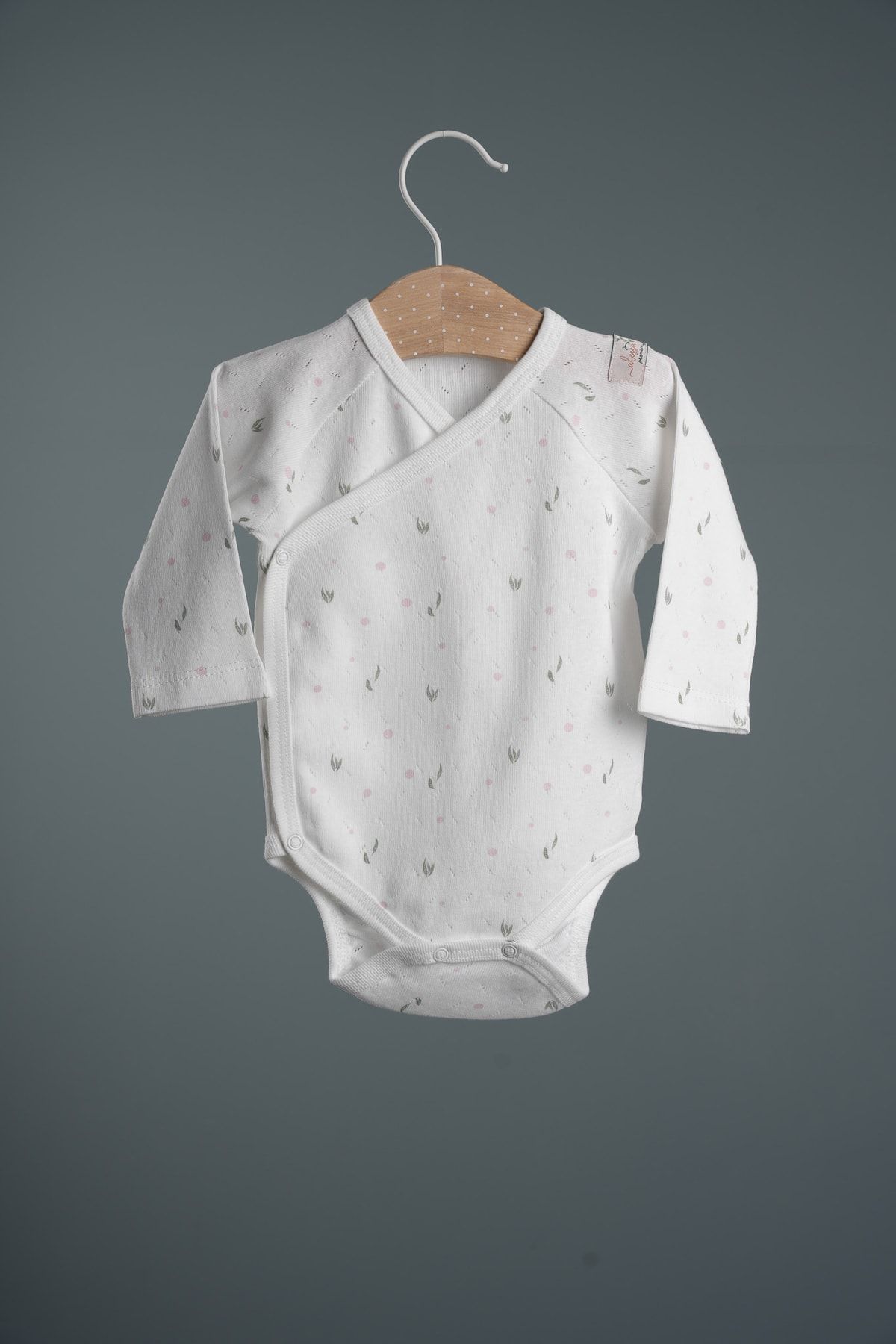 alessa baby Pearls Kruvaze Body Pamuklu Uzun Kollu