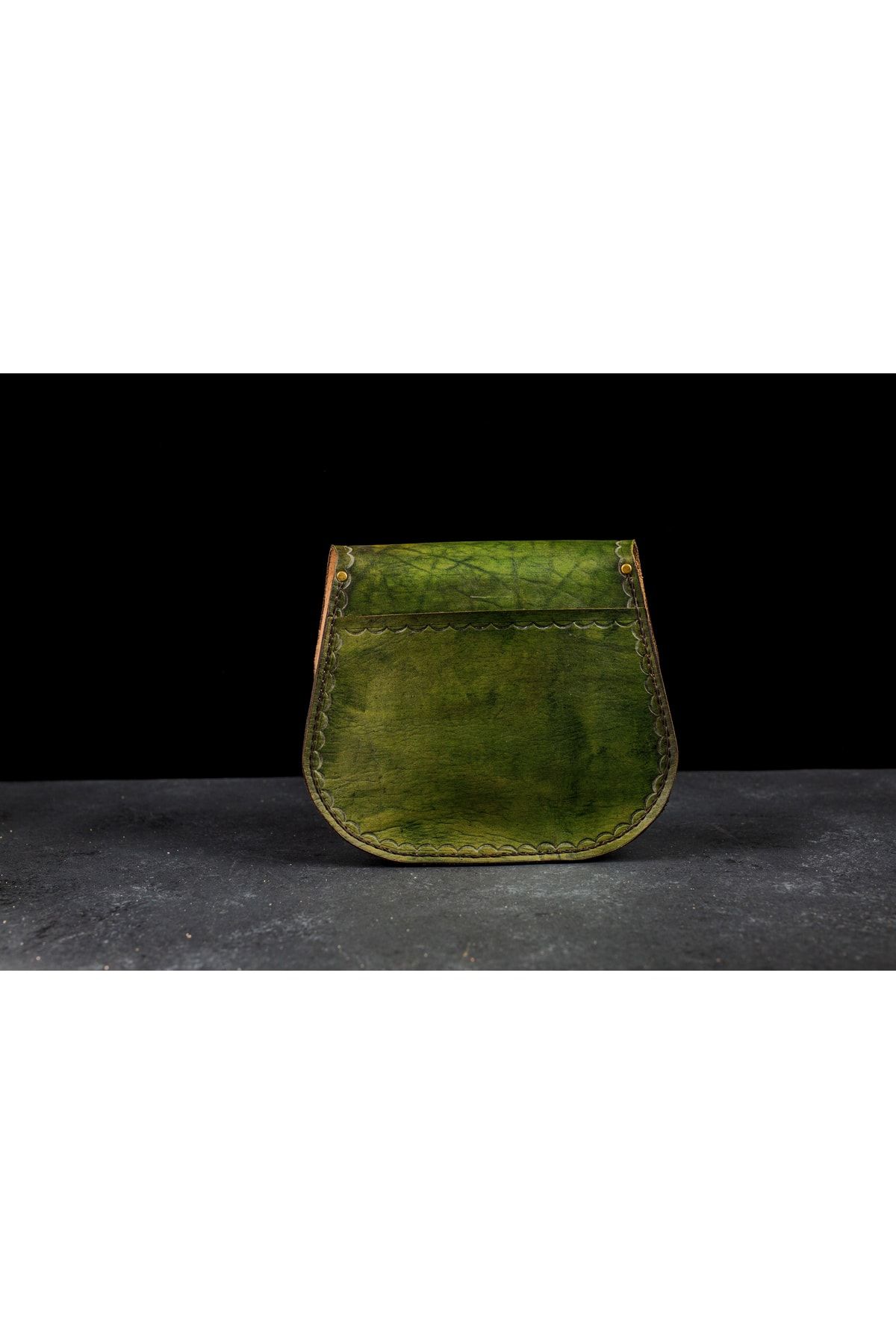 Tiri Shoulder Bag Green Plain Trendyol