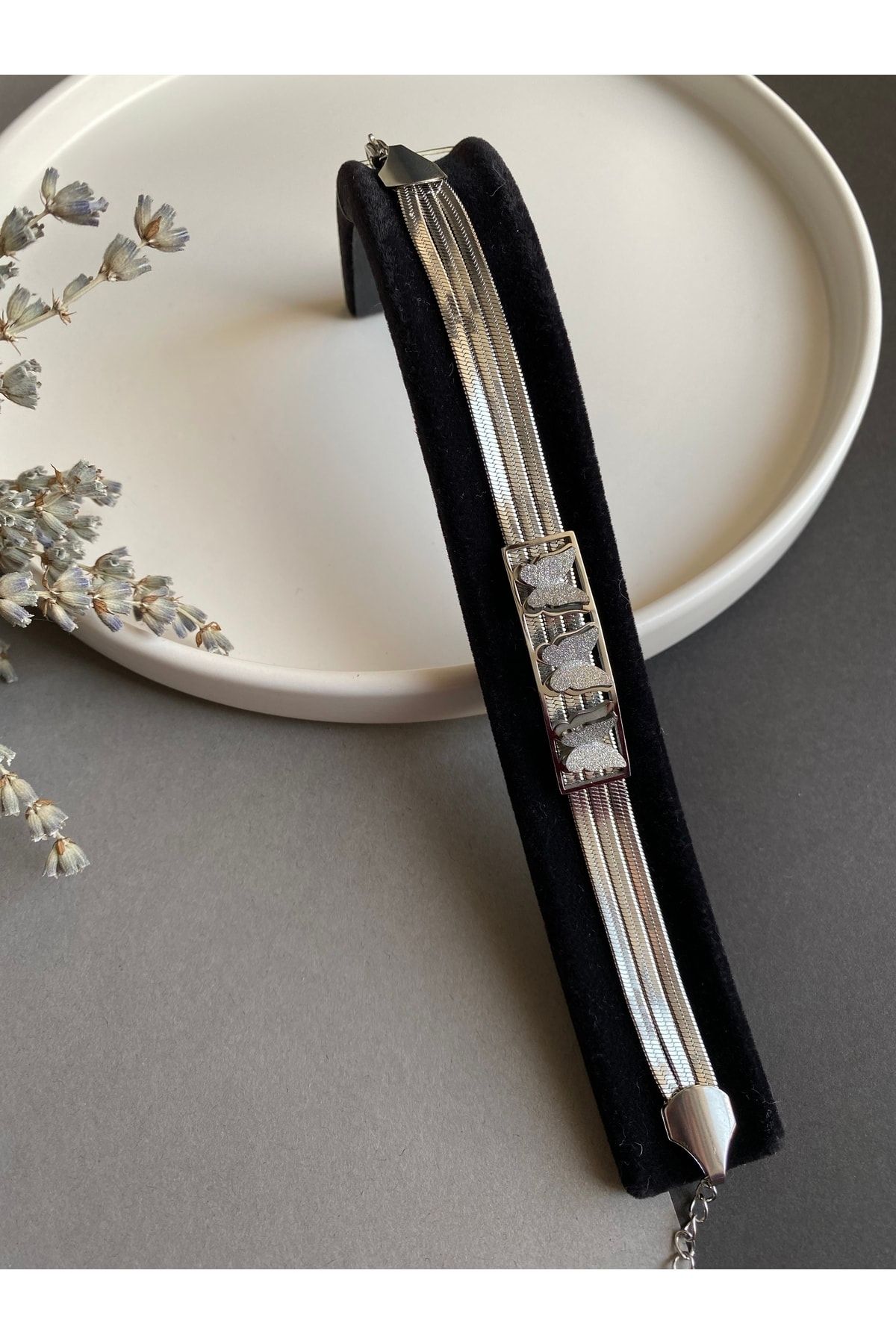 Stone bracelet hot sale silver
