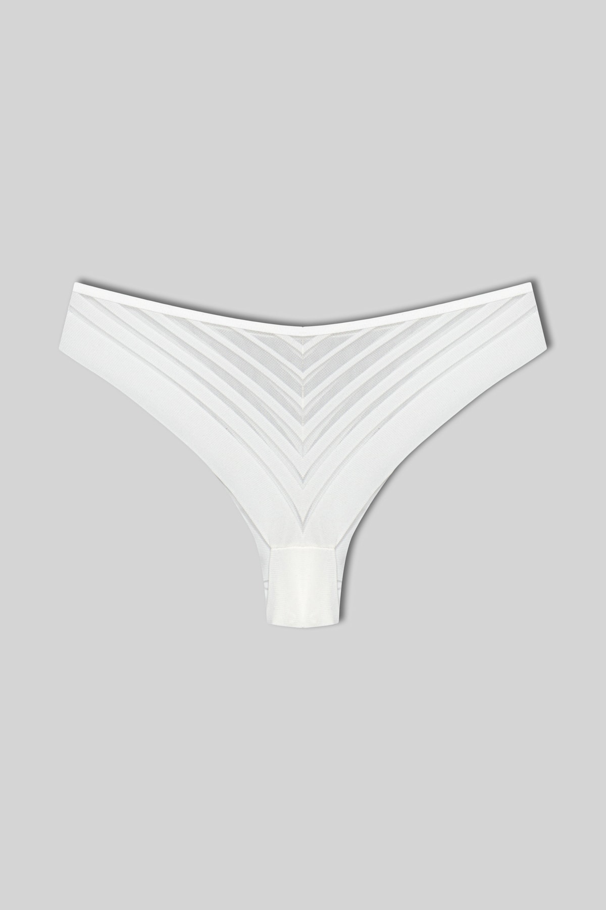 Ecru Transparent Lace Brazilian Women's Panties